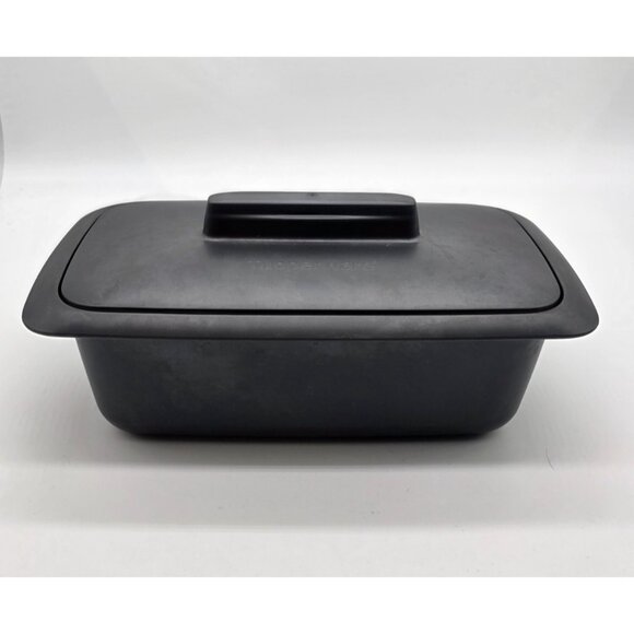Tupperware Ultra Bread Loaf Pan Black 1.8 L w/ Lid Cover Baking Dish Oven Safe - Picture 1 of 15